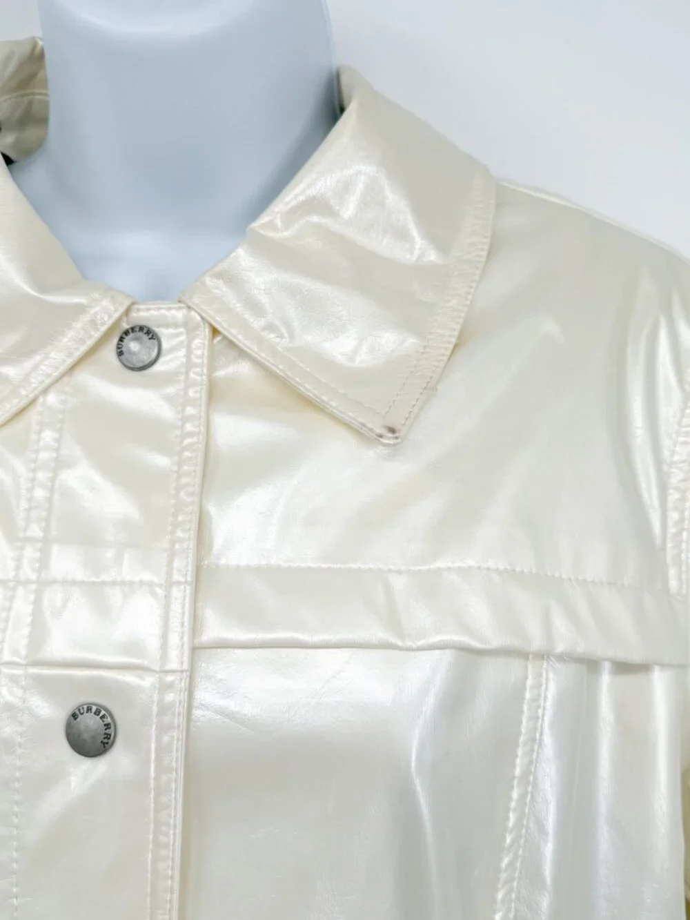 Burberry London Y2K Vintage Bonnie Iridescent Trench Rain Coat Jacket - Picture 5 of 16